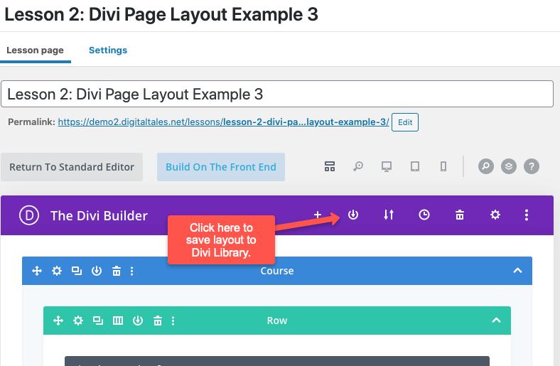 How to save Divi layout to Divi Library